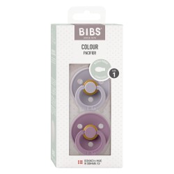 Bibs Color - Set 2 Succhietti -Simmetrici e Naturali 6-18M - Grey/Mauve