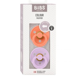 Bibs Color - Set 2 Succhietti - 0-6 M - Papaya/Violet Sky