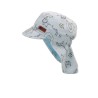 Sterntaler - Cappellino in Jersey di Cotone con Flapper - Stampa Safari Azzurro
