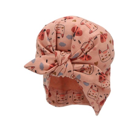 Sterntaler  - Turbante in Jersey - Rosa - Gattini e Farfalle