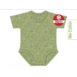 J Body 0-36 mesi - Cotton Bio Warm - mezza manica - Verde Melange