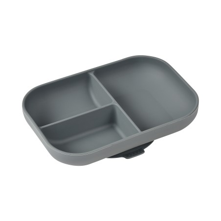 Beaba - Piatto a scomparti con Ventosa - Silicone Grigio