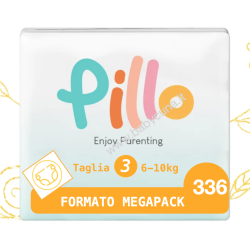 Pillo Taglia 3 - 6/10 Kg 336 Pz (12 pacchi) - Pannolini Enjoy