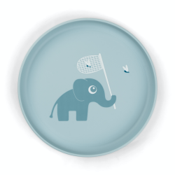 Donebydeer - Piatto - Elefante Blu - 100% PP Alimentare