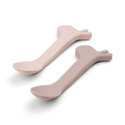 Donebydeer - Set 2 Cucchiai in Silicone per Bambini - Lalee - Cipria