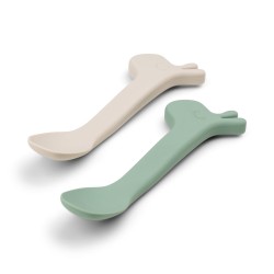 Donebydeer - Set 2 Cucchiai in Silicone per Bambini - Lalee - Verde