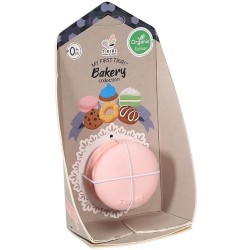 Tikiri - 3-in-1 Sonaglio Bakery Items, Massaggiagengive, Gioco da Bagno - Confezione Regalo - 100% Caucciù Naturale