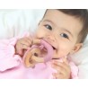 Kiokids - Anello Massaggiagengive - Silicone e Legno - Rosa