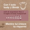 J Body 0-36 mesi - Bio Cotton 4Season - Mezza manica - Struzzo