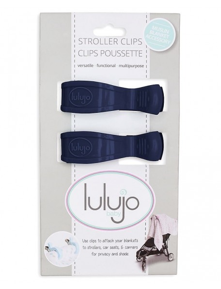 Lulujo - Clip per Passeggino, Confezione da 2 - Blu