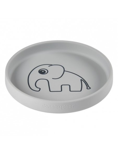 Donebydeer - Piatto in Silicone Grigio - Elefante