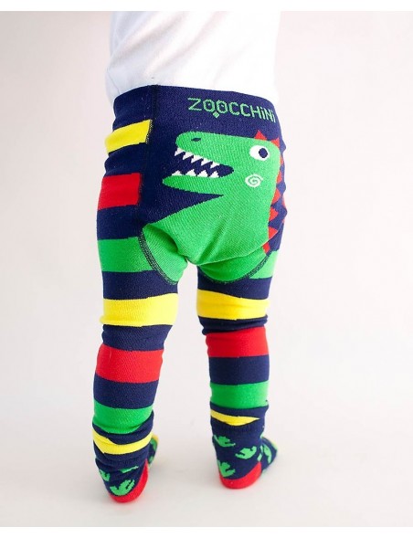 Zoocchini - Leggings Antiscivolo+Calzini - Dinosauro