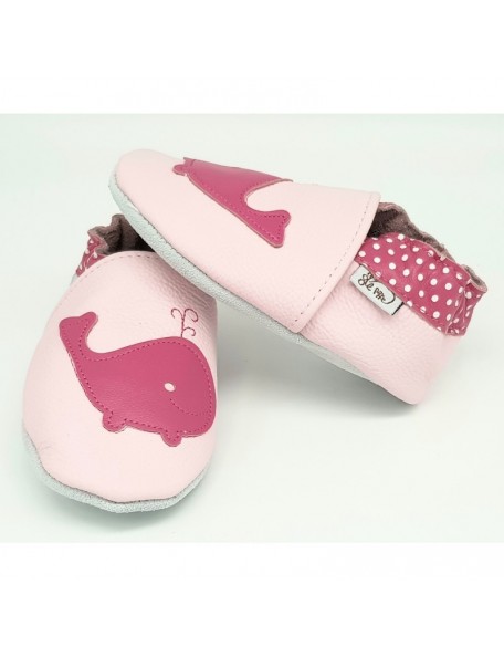 Le Peppe - Pantofole Pelle - Balena rosa
