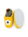 Le Peppe - Pantofole Pelle - Fiore giallo
