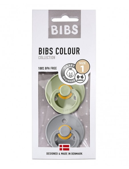 Bibs Color - Set 2 Succhietti - 6-18M - Salvia/Verde Oliva