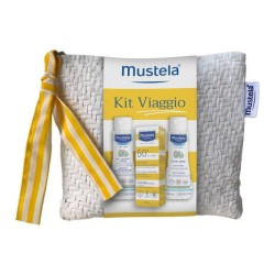 Mustela - Kit Viaggio - Gel Doccia - 100 ml - Latte Solare 50+ - 100 ml - Latte Corpo - 100 ml