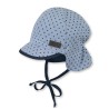 Sterntaler - Cappellino con protezione collo azzurro con stelline