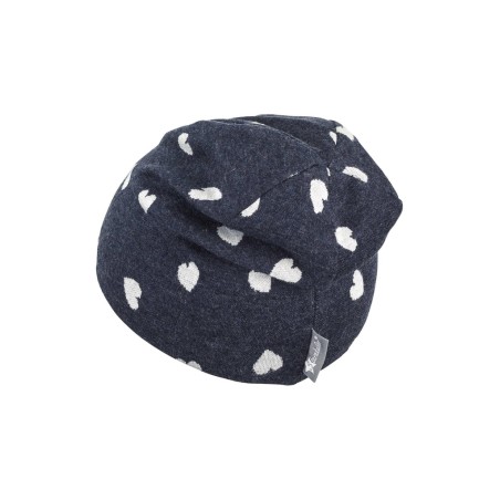 Sterntaler - Cappellino Blu Melange con Cuori